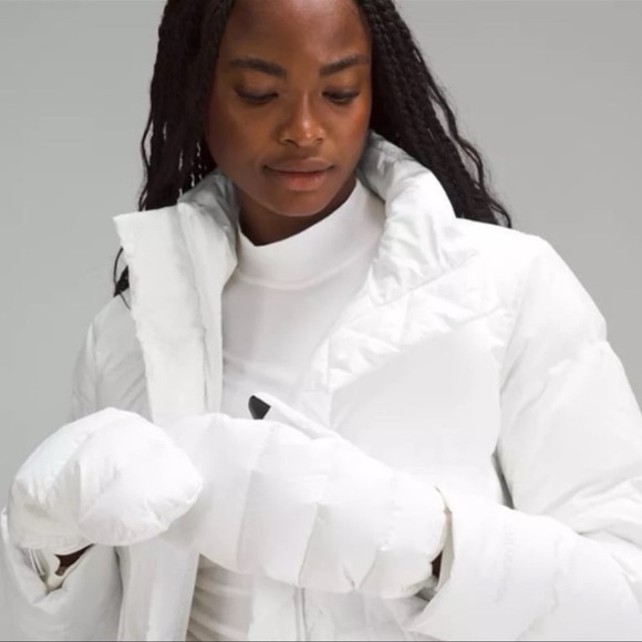 Lululemon Wunder Puff Down Mittens White Unisex Large XL NWT - Picture 5 of 8